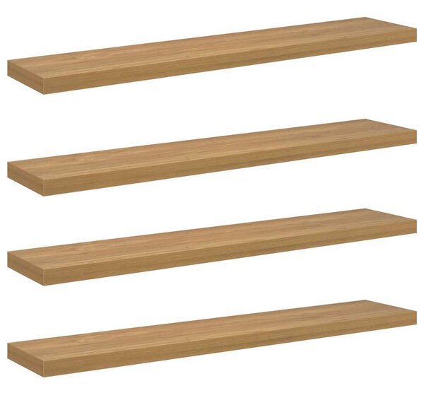 VidaXL Falpolc Falra szerelhető 4 pcs Barna 120 x 23,5 x 4 cm Faanyag