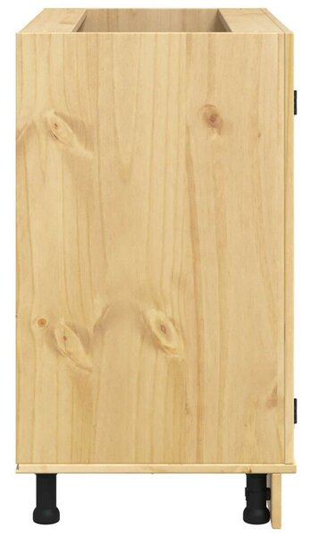 VidaXL Cabinet polcokkal tárolóval Méz 80 x 46 x 81,5 cm Tömör fenyőfa