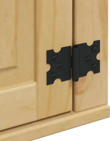 VidaXL Cabinet polcokkal tárolóval Méz 80 x 80 x 60 cm Tömör fenyőfa