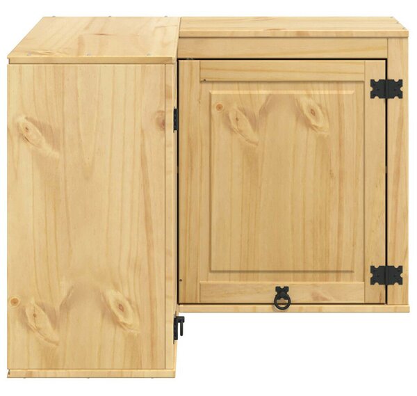 VidaXL Cabinet polcokkal tárolóval Méz 80 x 80 x 60 cm Tömör fenyőfa