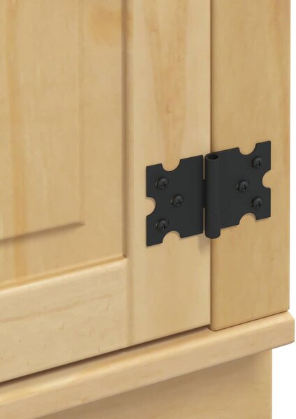 VidaXL Cabinet tárolóval ajtóval Méz 80 x 46 x 81,5 cm Tömör fenyőfa