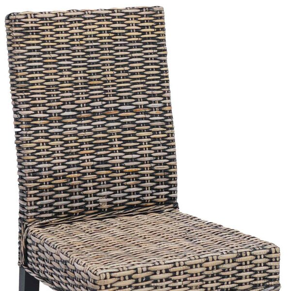 VidaXL Étkezőszék 2 pcs Fekete Mosás 45 x 54 x 93 cm Tömör Mahagóni Fa