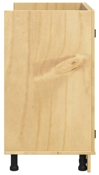 VidaXL Cabinet tárolóval ajtóval Méz 80 x 46 x 81,5 cm Tömör fenyőfa