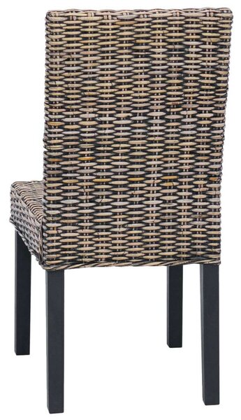 VidaXL Étkezőszék 2 pcs Fekete Mosás 45 x 54 x 93 cm Tömör Mahagóni Fa