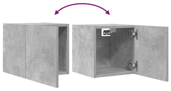 VidaXL 4 db betonszürke falra szerelhető TV-szekrény 30,5 x 30 x 30 cm
