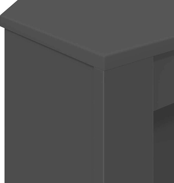 VidaXL SarokTVSzekrény Fekete 102 x 40,5 x 45 cm Faanyag