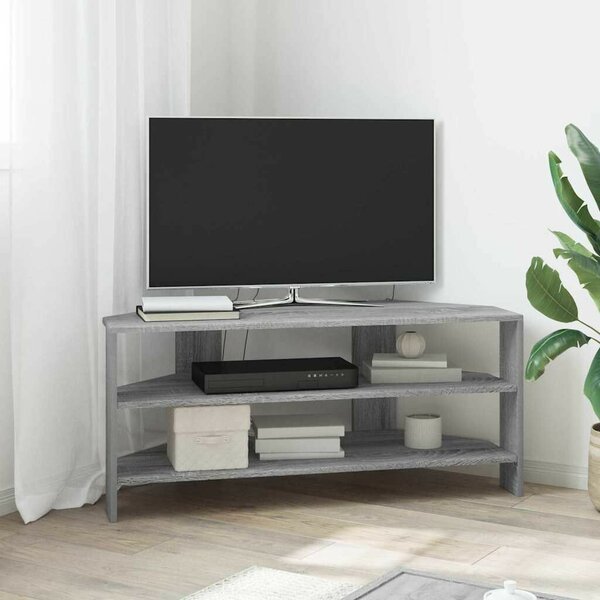 VidaXL SarokTVSzekrény Szürke Sonoma 102x40,5x45cm Faanyag