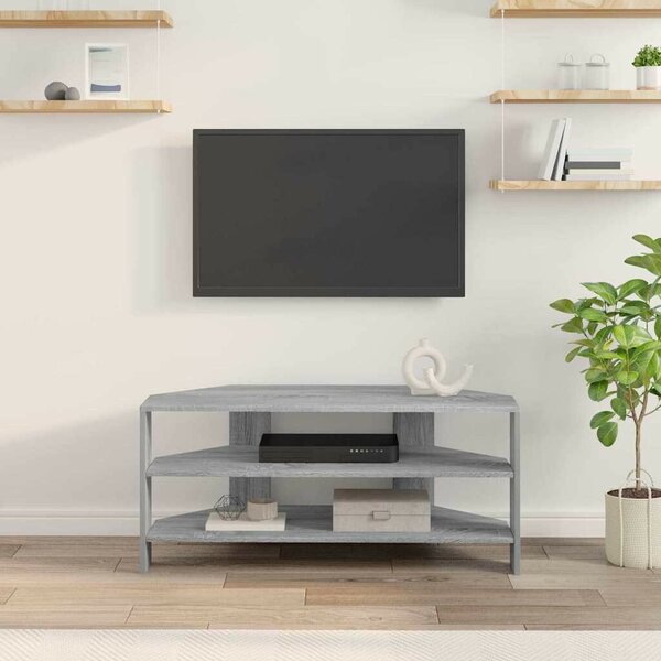 VidaXL SarokTVSzekrény Szürke Sonoma 102x40,5x45cm Faanyag