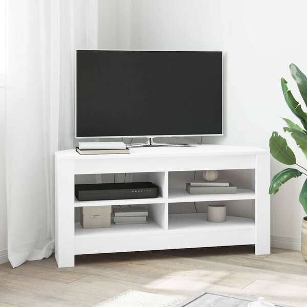 VidaXL SarokTVSzekrény Fehér 102 x 40,5 x 45 cm Faanyag