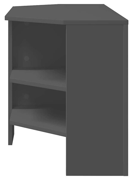 VidaXL SarokTVSzekrény Fekete 102 x 40,5 x 45 cm Faanyag