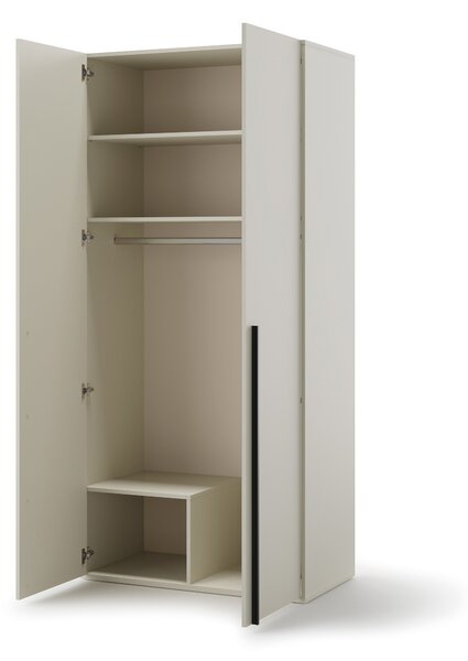 Gardróbszekrény Evareve 101, Laminált forgácslap, 216x100x55cm, Világosbarna