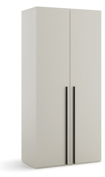 Gardróbszekrény Evareve 101, Laminált forgácslap, 216x100x55cm, Világosbarna