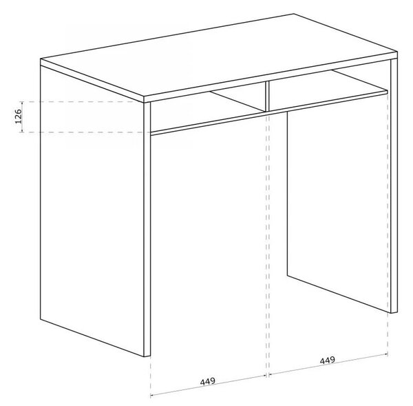 Fésülködő asztal Claudi 18 (artisan tölgy)