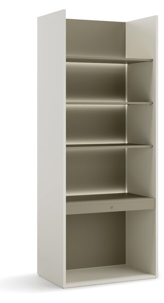 Könyvespolc Evareve 103, Fiókokkal, Nyitott, Laminált forgácslap, 216x85x55cm, Zöld, Világosbarna