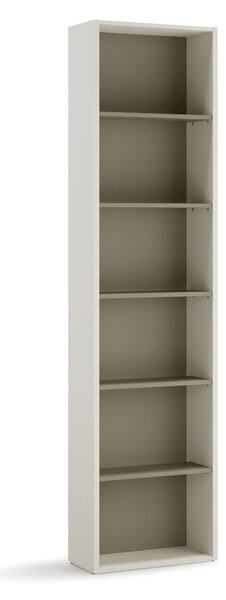 Könyvespolc Evareve 104, Nyitott, Laminált forgácslap, 216x55x25cm, Világosbarna, Zöld