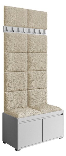 Előszoba garnitúra Comfivo Pinus IV, 207x85x34cm, Laminált forgácslap, Kárpit