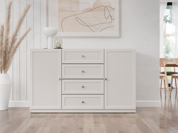 Komód Comfivo Lenitas I, Közepes sűrűségű farostlemez, Laminált forgácslap, 92x150x49cm, Kasmír