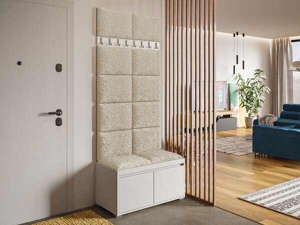 Előszoba garnitúra Comfivo Pinus IV, 207x85x34cm, Laminált forgácslap, Kárpit