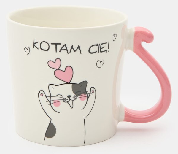 Sinsay - Bögré macskás mintával és felirattal - többszínű