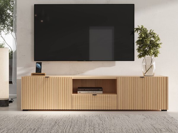 TV-állvány Comfivo Ordo, Közepes sűrűségű farostlemez, Laminált forgácslap, 43x179x40cm, Tölgy
