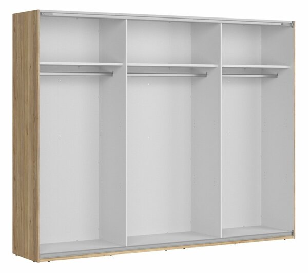 Gardróbszekrény Luorlo 103, Laminált forgácslap, 211x270x61cm, Tölgy, Kasmír