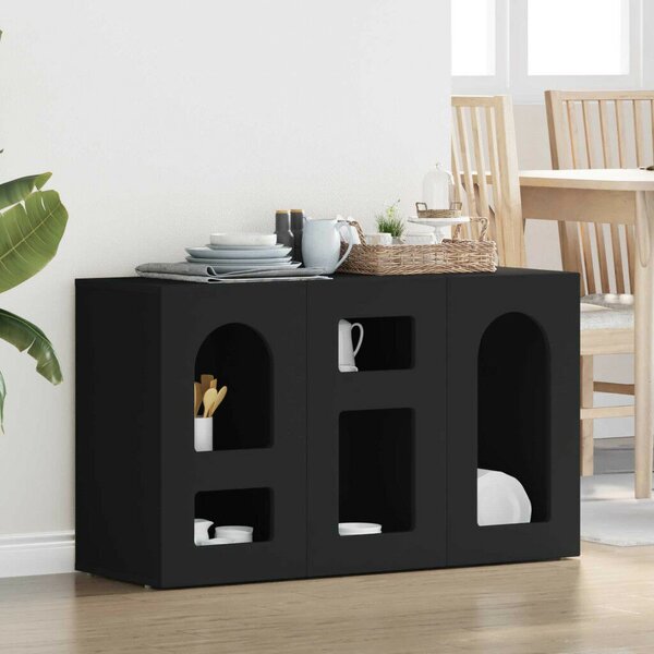 VidaXL Széf Fekete 100 x 35 x 59 cm Faanyag