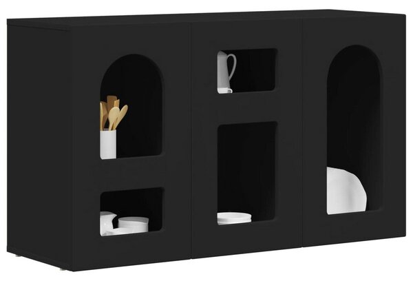 VidaXL Széf Fekete 100 x 35 x 59 cm Faanyag