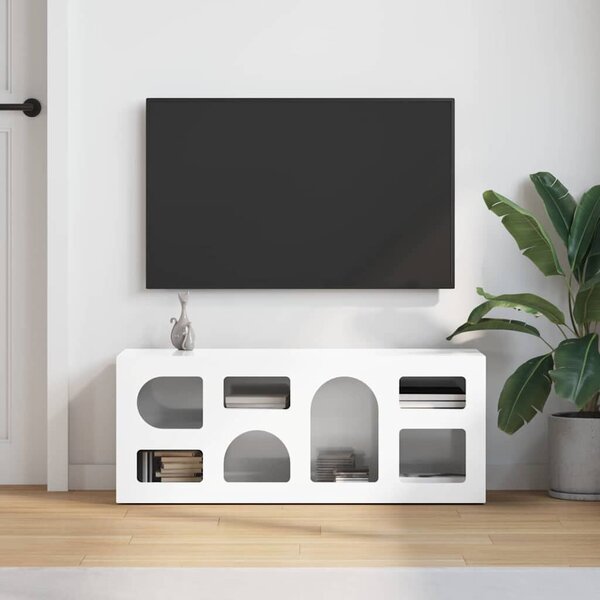 VidaXL TV szekrény Magas Fényű Fehér 100 x 35 x 40 cm Faanyag