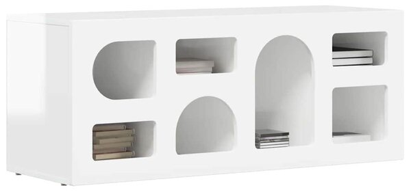 VidaXL TV szekrény Magas Fényű Fehér 100 x 35 x 40 cm Faanyag