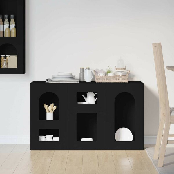 VidaXL Széf Fekete 100 x 35 x 59 cm Faanyag