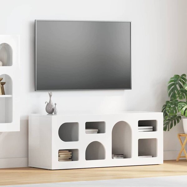 VidaXL TV szekrény Magas Fényű Fehér 100 x 35 x 40 cm Faanyag