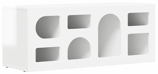 VidaXL TV szekrény Magas Fényű Fehér 100 x 35 x 40 cm Faanyag