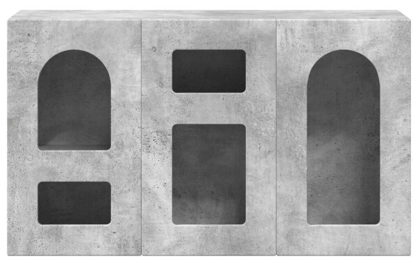 VidaXL Széf Beton Szürke 100 x 35 x 59 cm Faanyag