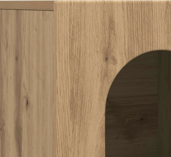 VidaXL Széf Artisan tölgy 100 x 35 x 59 cm Faanyag
