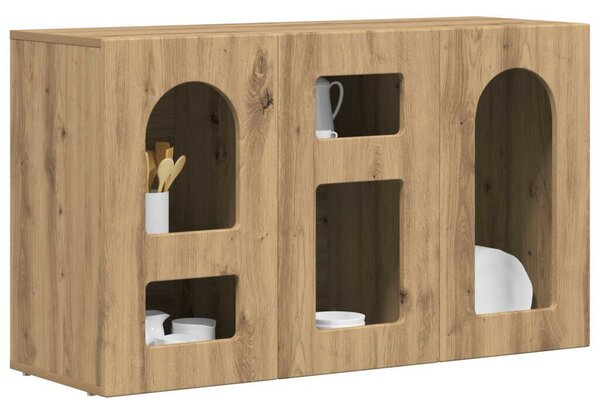 VidaXL Széf Artisan tölgy 100 x 35 x 59 cm Faanyag