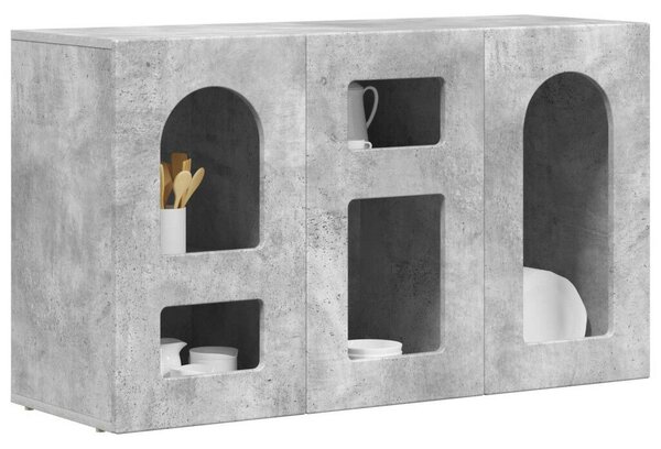 VidaXL Széf Beton Szürke 100 x 35 x 59 cm Faanyag