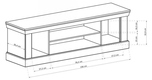 TV asztal/Szekrény Atena 15 (arany craft)