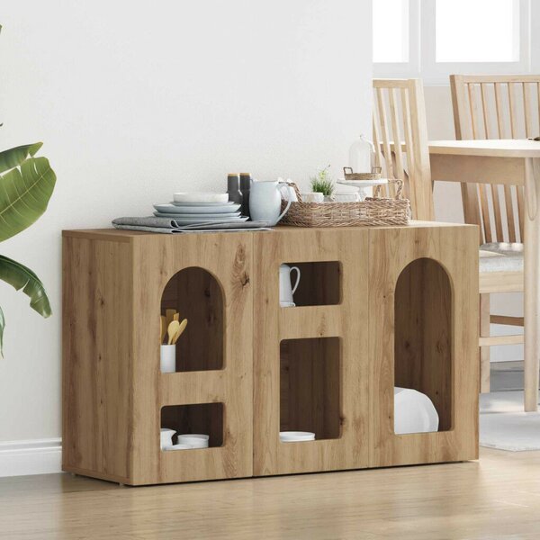 VidaXL Széf Artisan tölgy 100 x 35 x 59 cm Faanyag