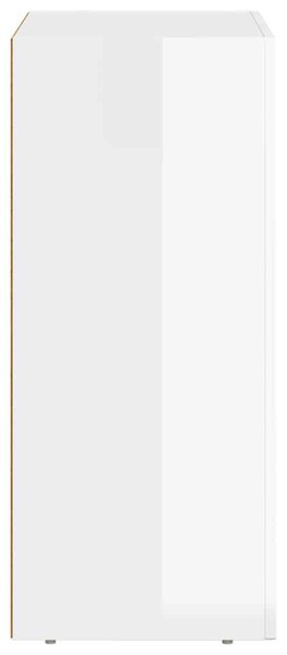 VidaXL Széf Magas Fényű Fehér 59 x 35 x 80.5 cm Faanyag