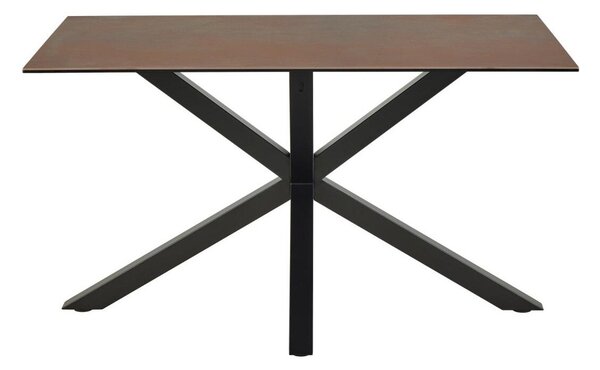 Asztal Norsica 918, 76x80cm, Fekete, Barna