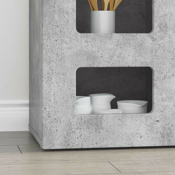 VidaXL Széf Beton Szürke 100 x 35 x 59 cm Faanyag
