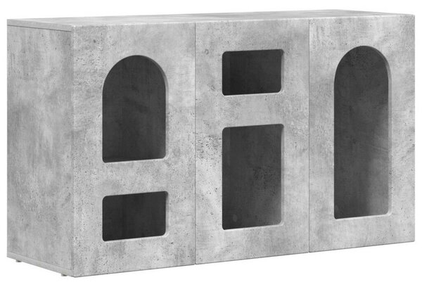 VidaXL Széf Beton Szürke 100 x 35 x 59 cm Faanyag