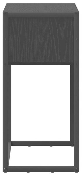 VidaXL Végasztal fiókkal Fekete tölgy 100 x 36 x 75 cm Faanyag
