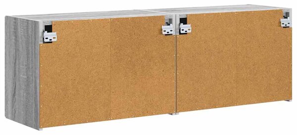 VidaXL TV Fali Szekrény 2 pcs Szürke Sonoma 59,5 x 31 x 40 cm Faanyag