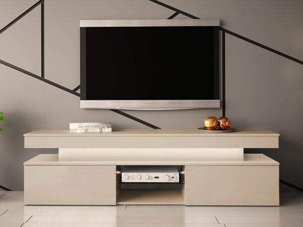 TV-állvány Monfero, Laminált forgácslap, Közepes sűrűségű farostlemez, 54x190x39cm, Kasmír