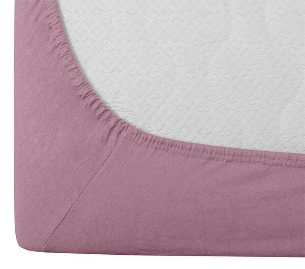 Jersey lepedő gyermekágyba rózsaszínű 60 x 120 cm