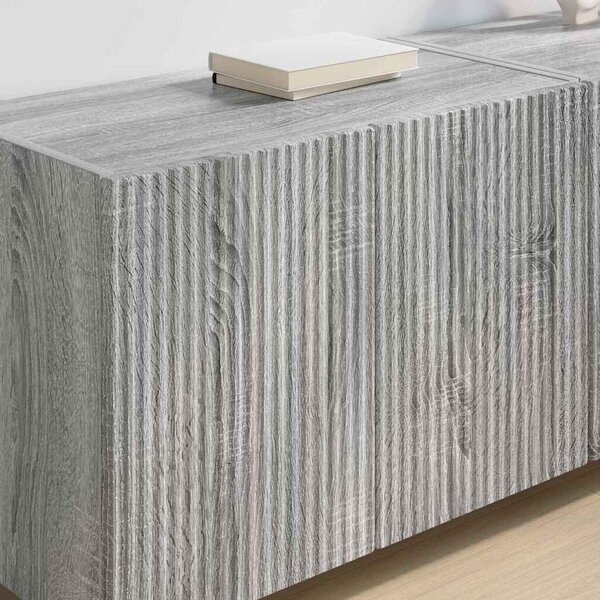 VidaXL TV Fali Szekrény 2 pcs Szürke Sonoma 59,5 x 31 x 40 cm Faanyag