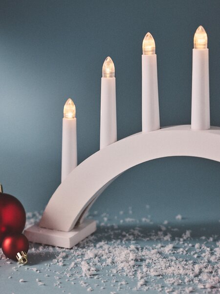 Sinsay - LED fény - adventi gyertyatartó - fehér