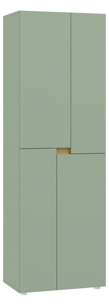 Könyvespolc Mavdori 104, Ajtókkal, Zárt, Laminált forgácslap, 184x60x42cm, Zöld