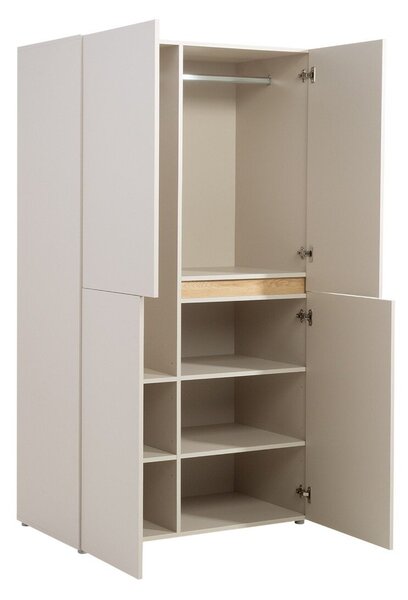 Gardróbszekrény Mavdori 105, Laminált forgácslap, 184x100x57cm, Kasmír